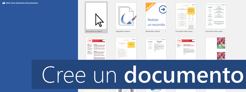 ¿Cómo crear un documento en Word?