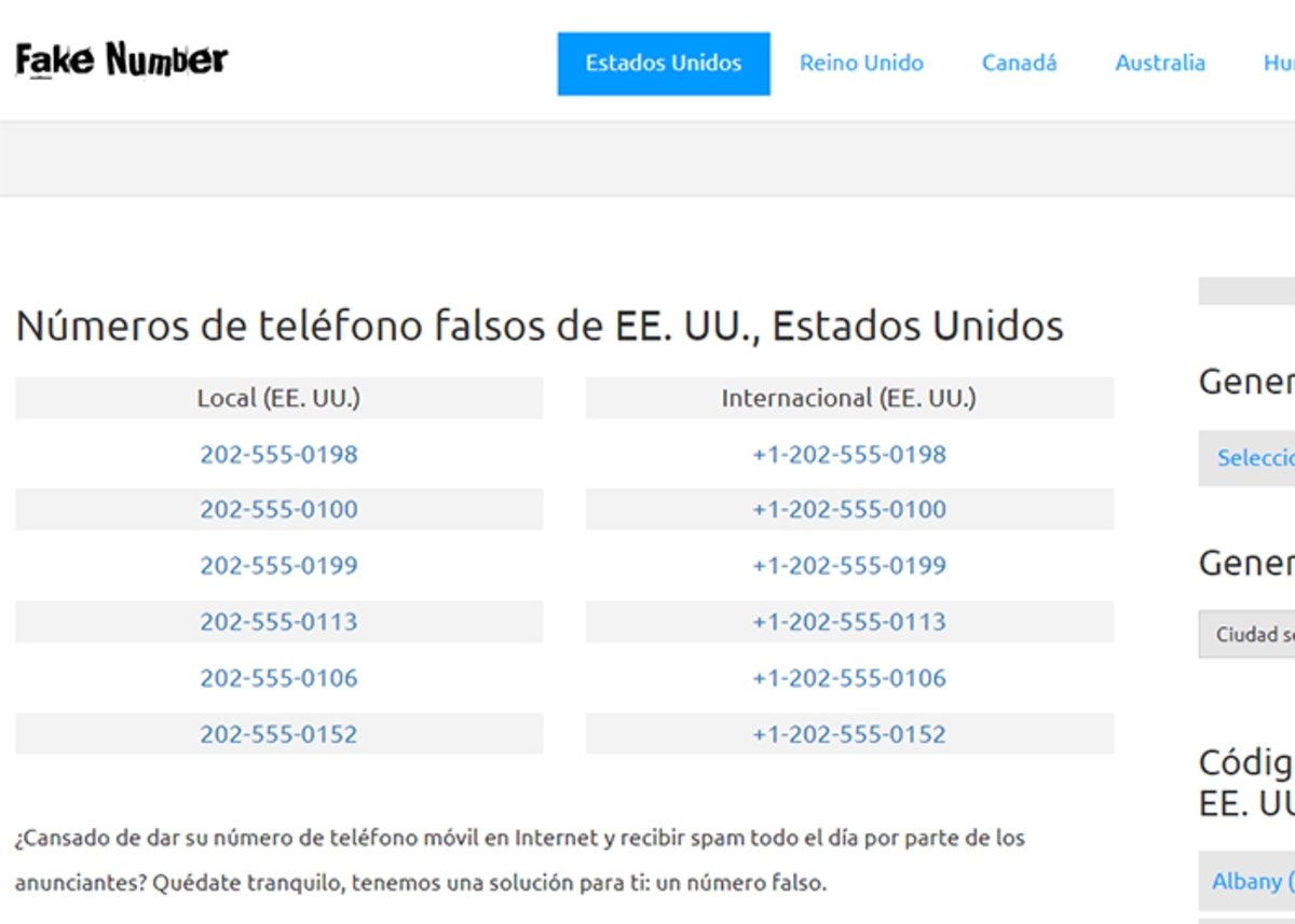 Fake Number: SMS para el registro de aplicaciones o cuentas