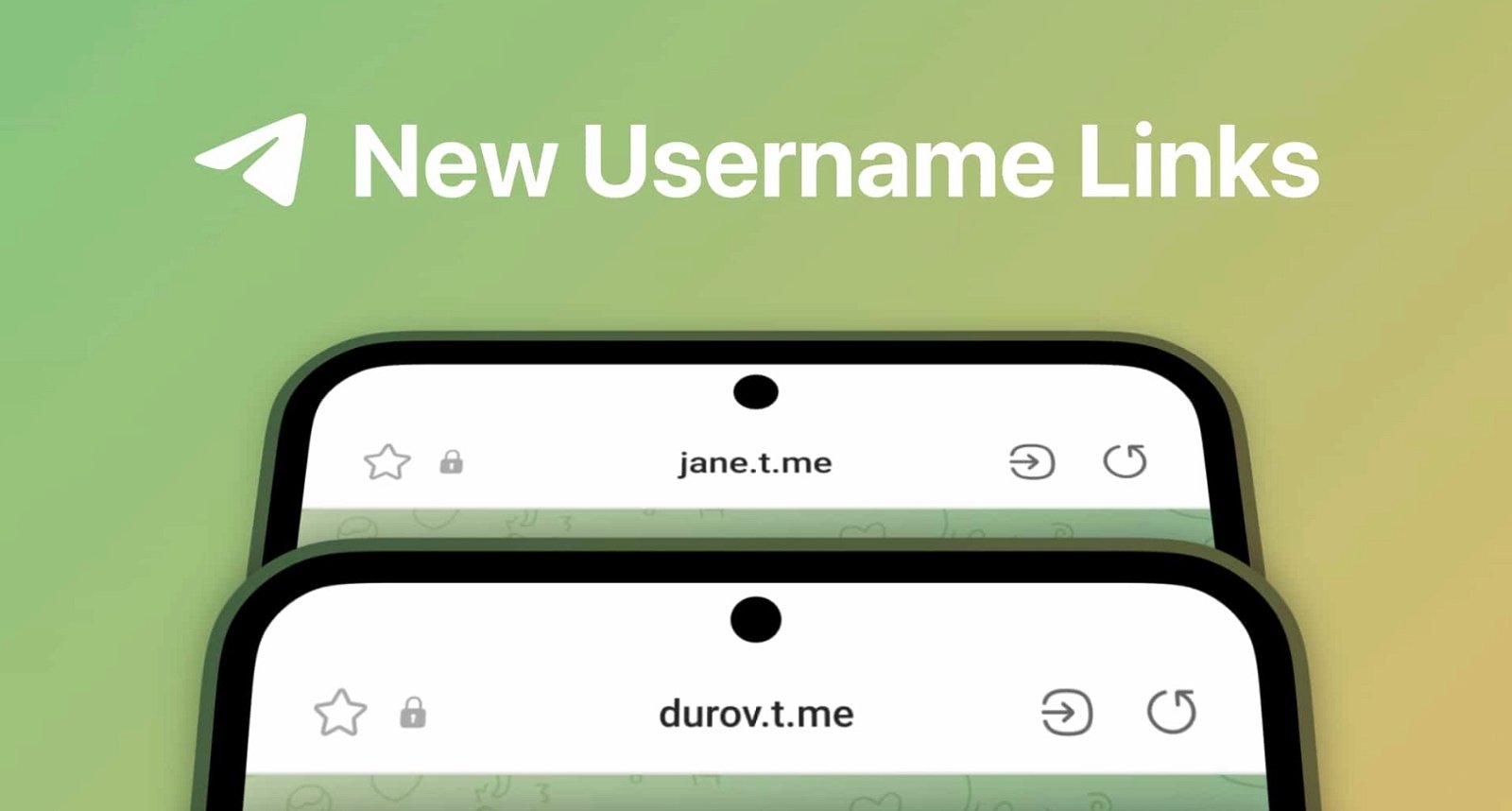 Captura de enlaces con nombres de usuario en Telegram