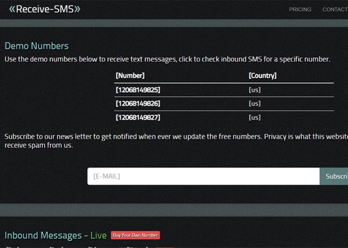 Receive-SMS: una forma válida de recibir mensajes gratis