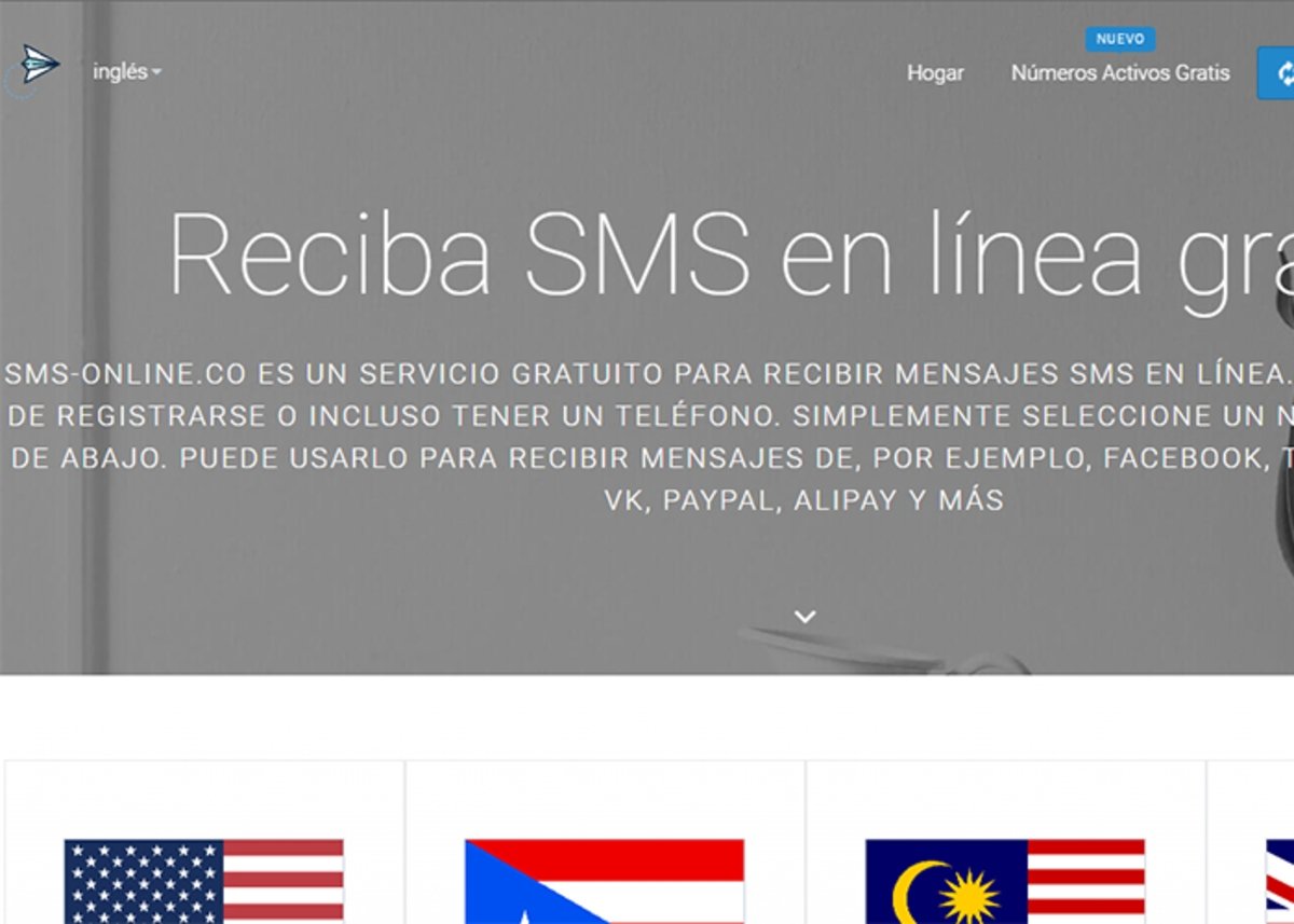Reciba SMS en línea gratis con SMS-Online
