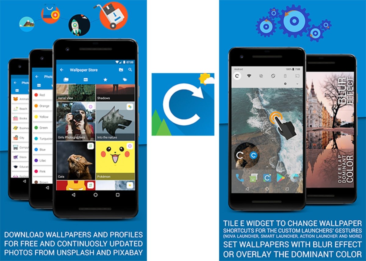 Changer: variedad de wallpapers automáticos para móviles