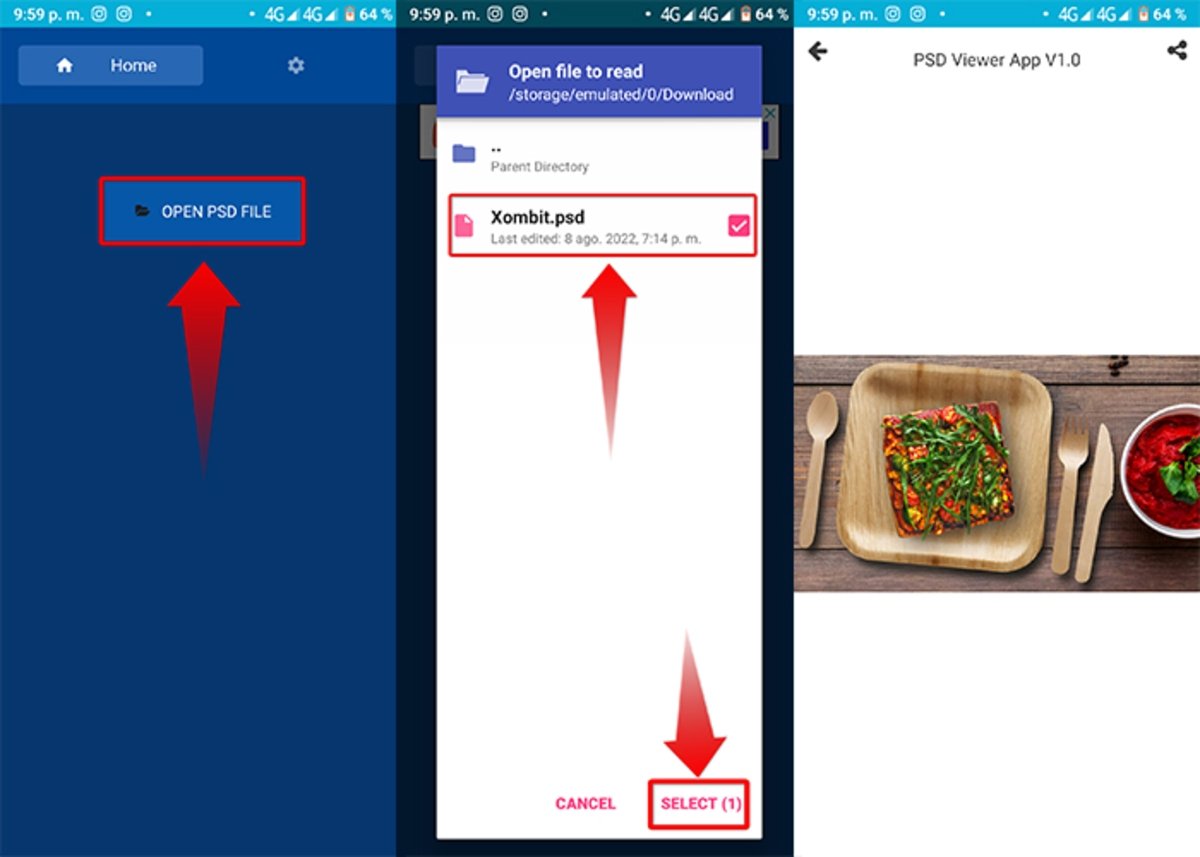 Como abrir un archivo PSD en Android