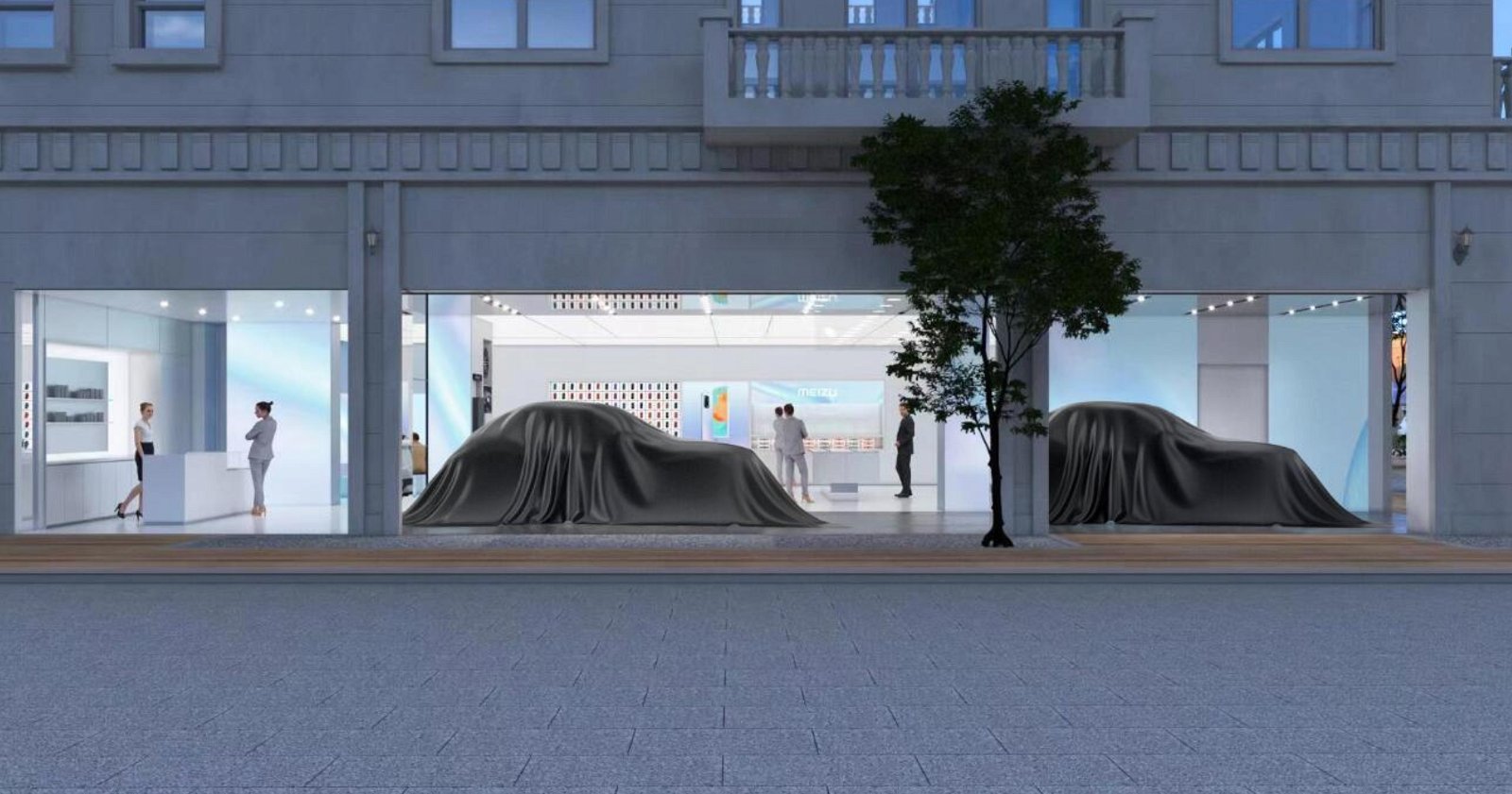 Nuevas tiendas de Meizu con coches