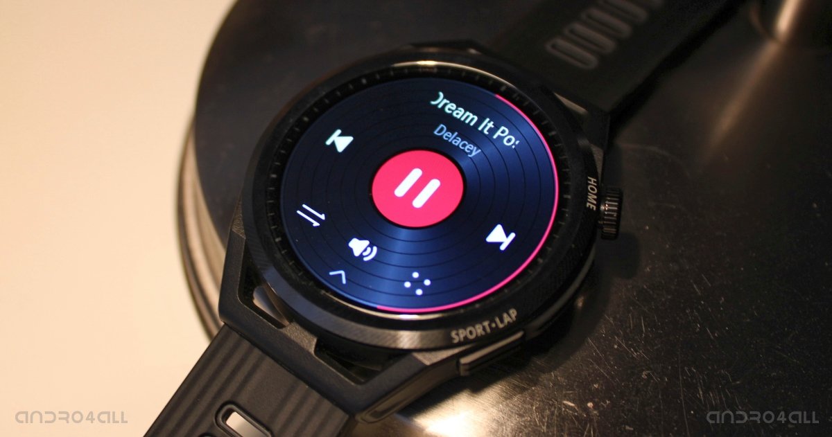 Reproductor de música en el Huawei Watch GT Runner