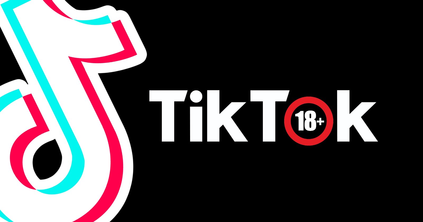 Logo de TikTok con símbolo para mayores de 18 años.