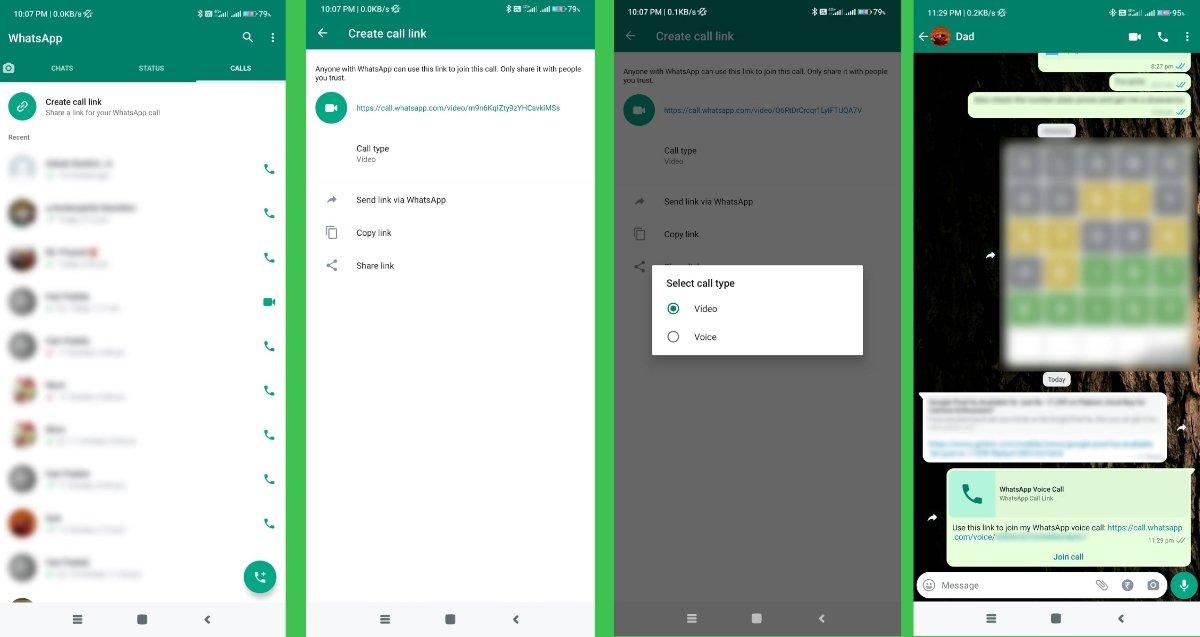 WhatsApp Call Links