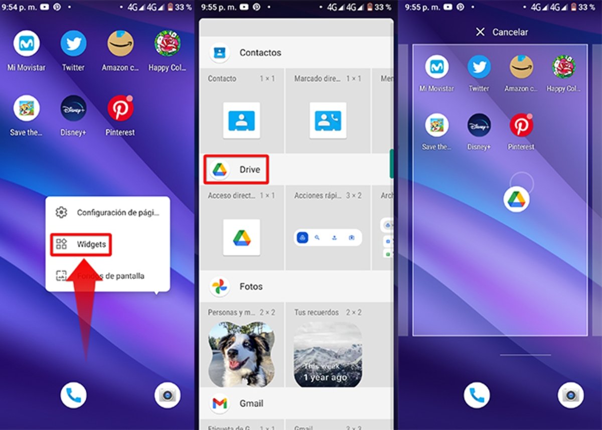 poner accesos directos a archivos o carpetas de Google Drive en tu Android