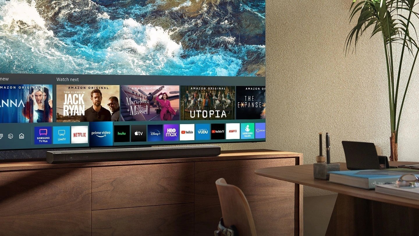 Frontal de la smart TV de Samsung.