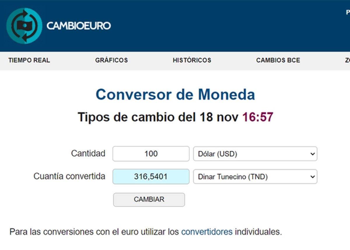 CambioEuro: conversor de moneda