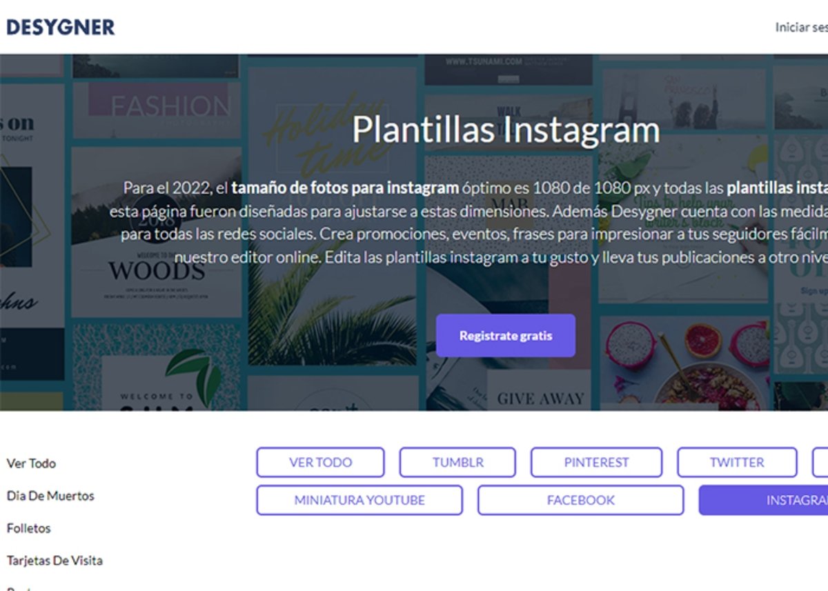 Desygner: plantillas para crear carteles y redes sociales