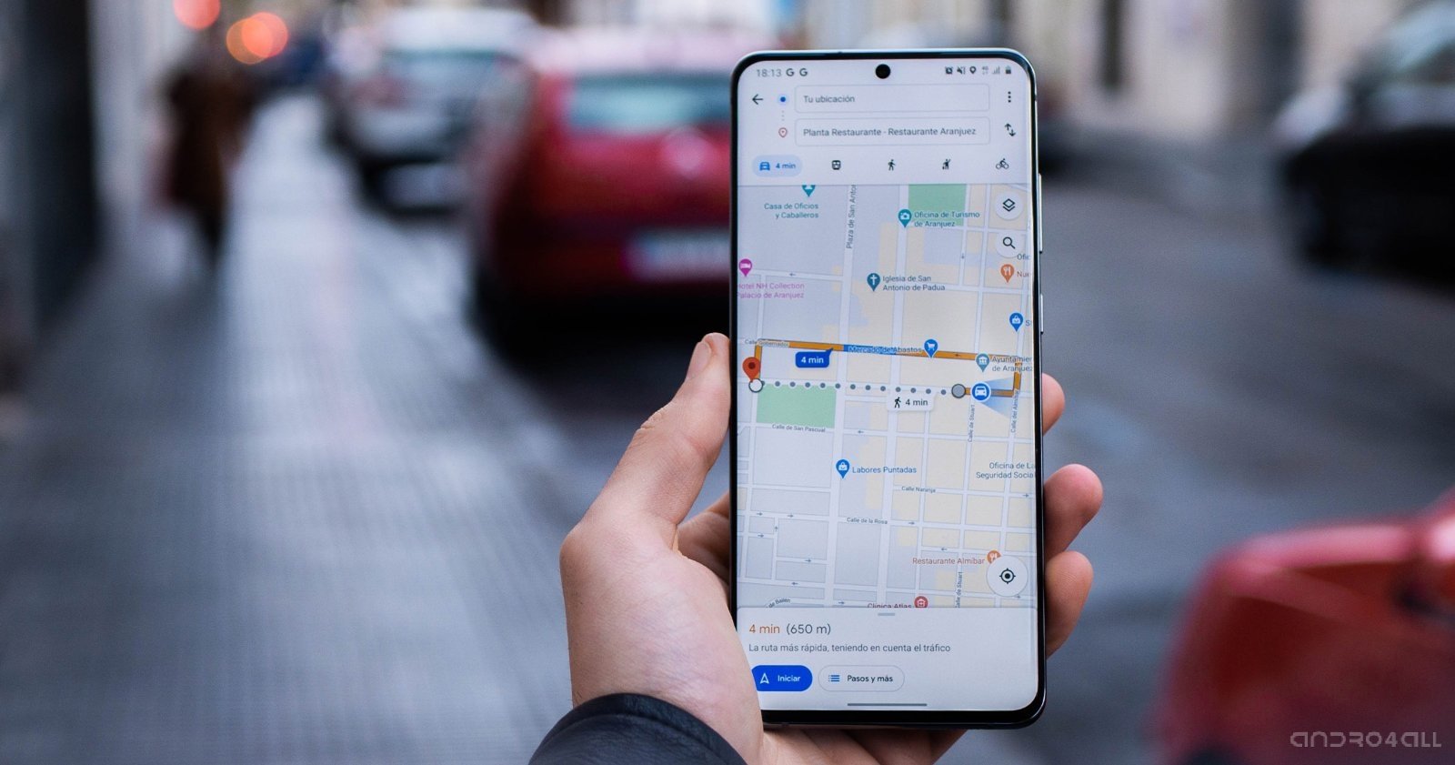 Google Maps en un móvil Android