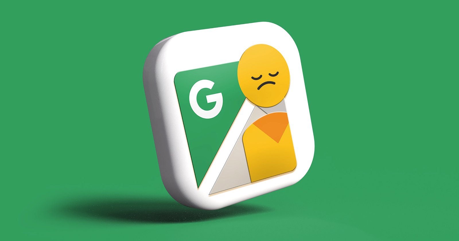 Google Street View con cara triste