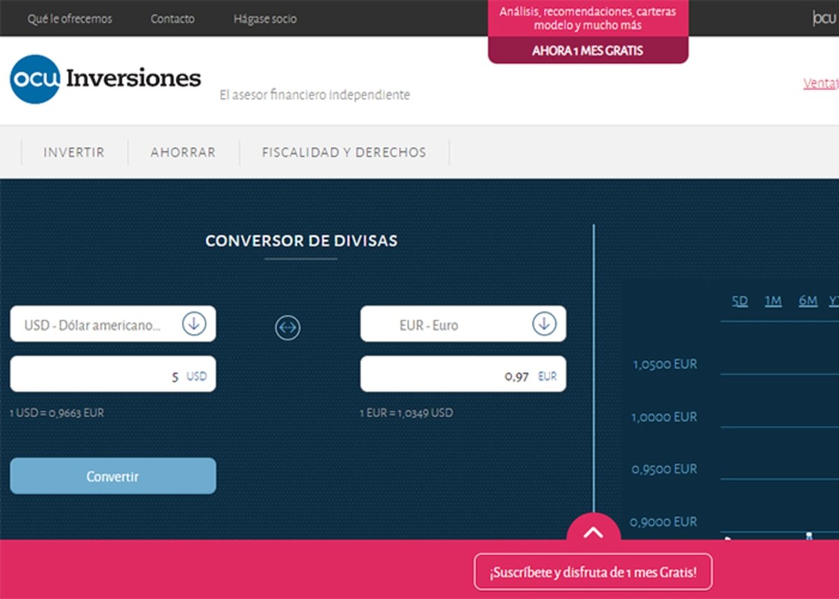 OCU: app para monitorear con detalle el precio de las divisas