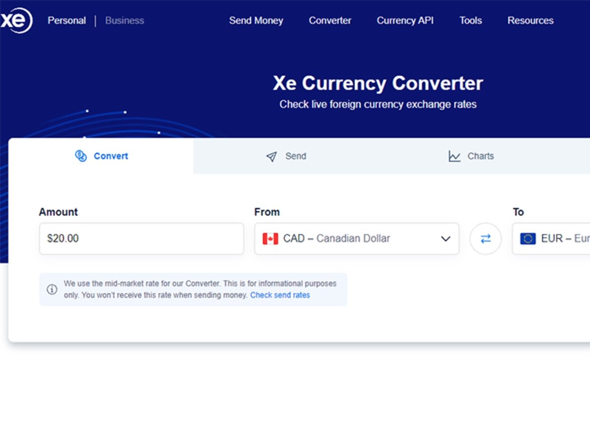 XE: una app para convertir cualquier tipo de moneda extranjera