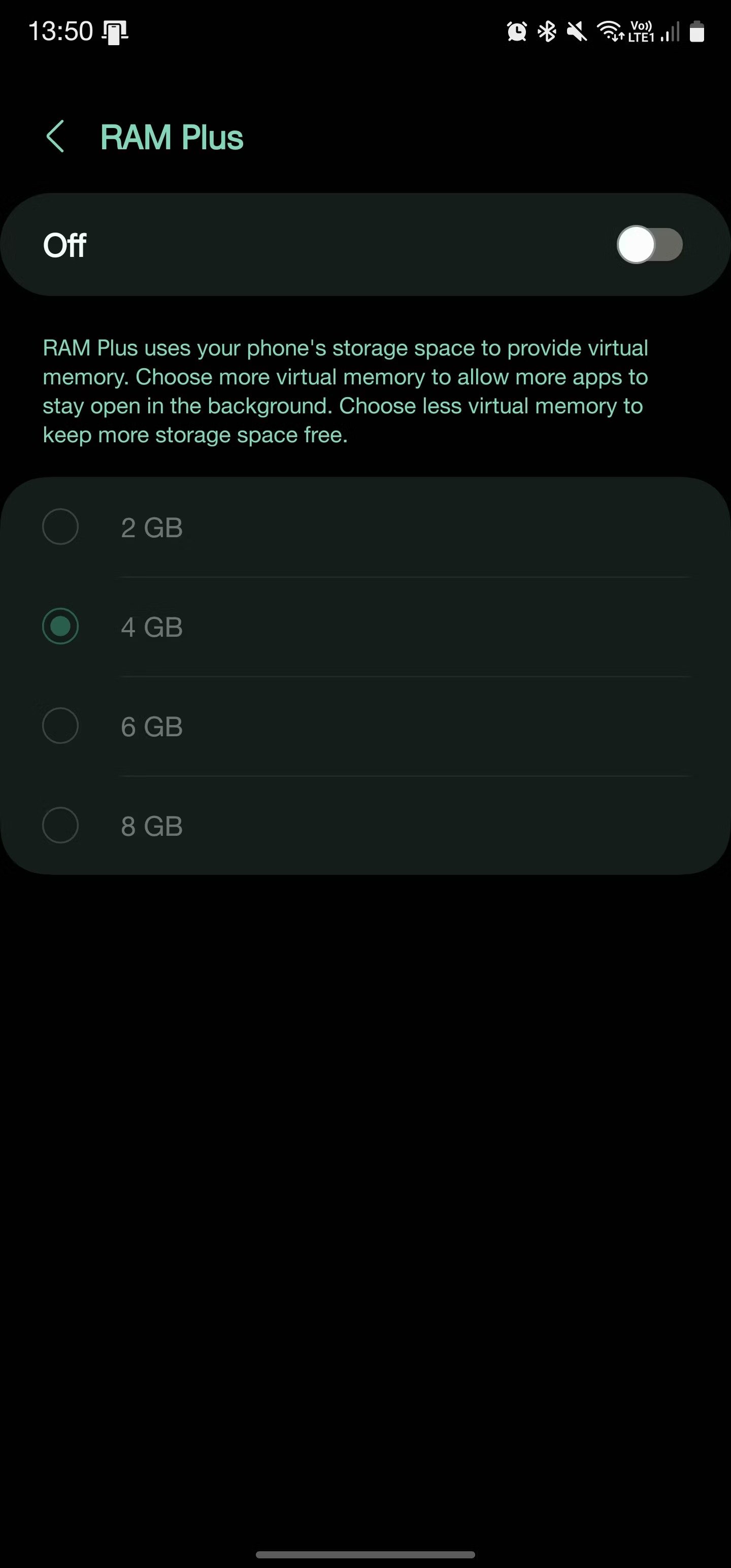RAM Plus en One UI 5