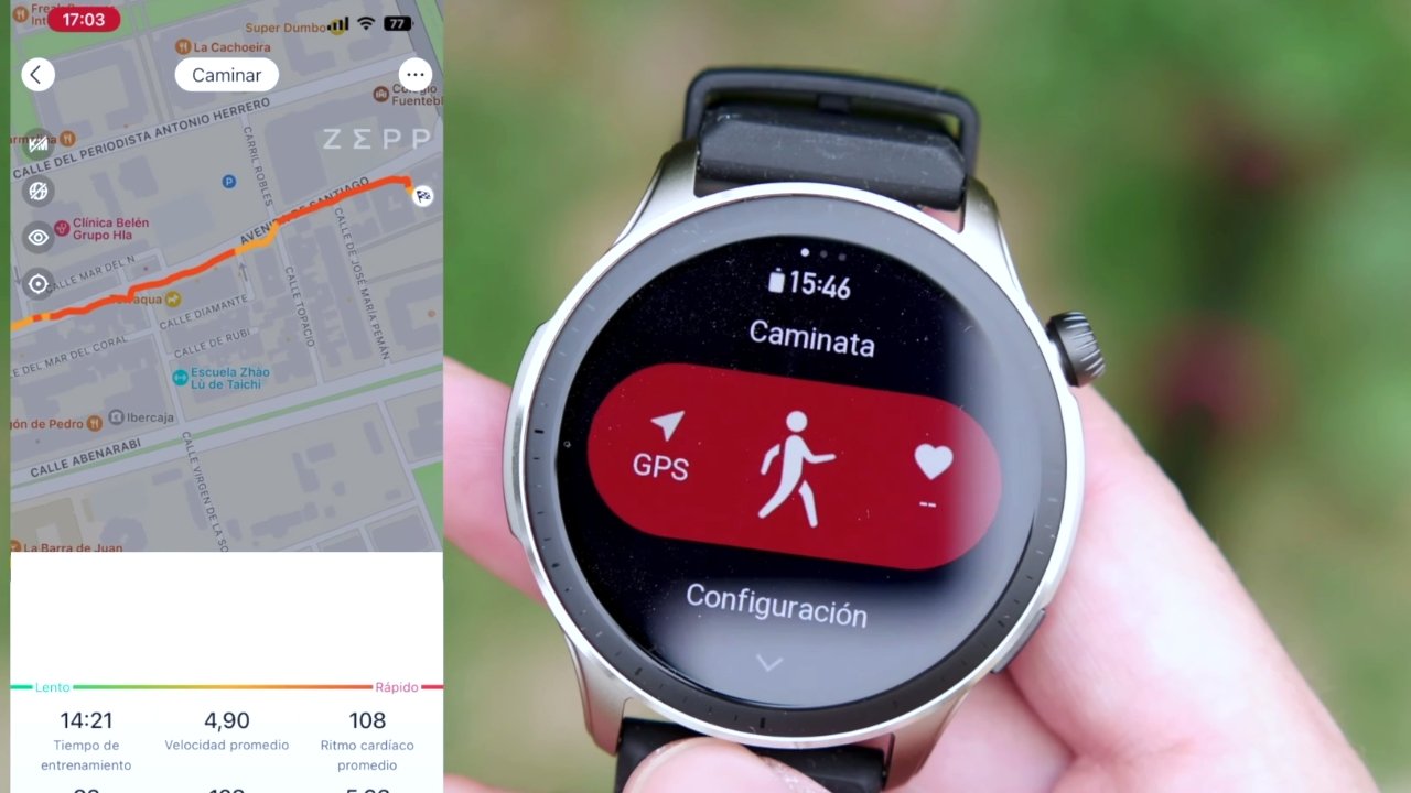 Modo deportivo en el Amazfit GTR 4