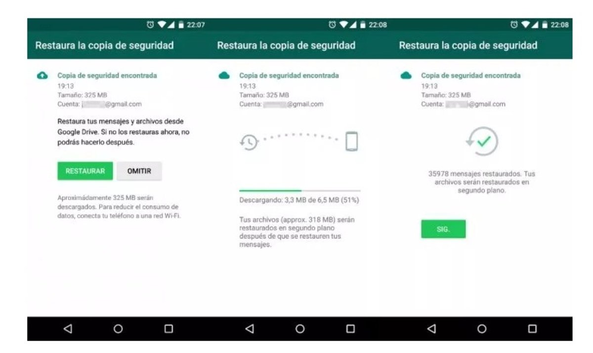 Restaurar copia de seguridad WhatsApp