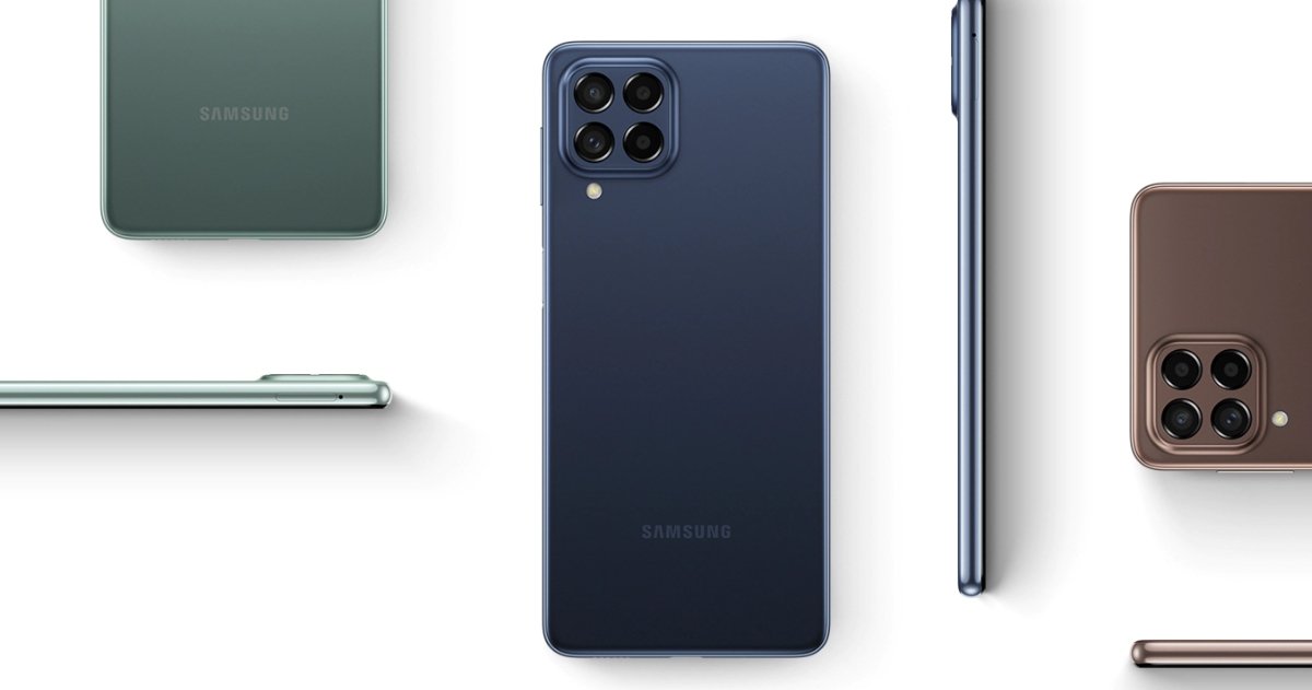 El Samsung Galaxy M53, en varios colores diferentes