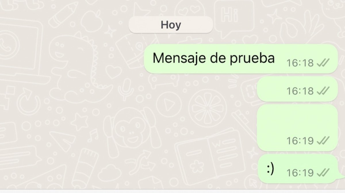 mensaje en blanco whatsapp