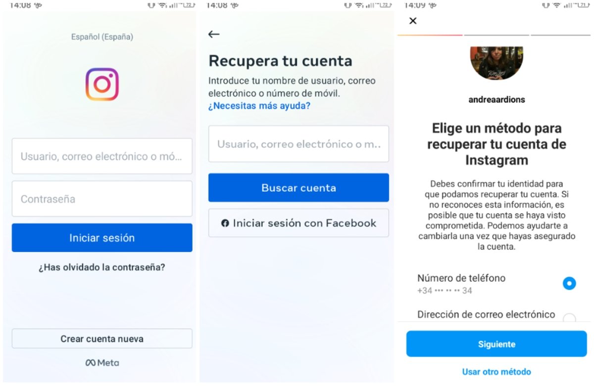 Cómo recuperar una cuenta de Instagram