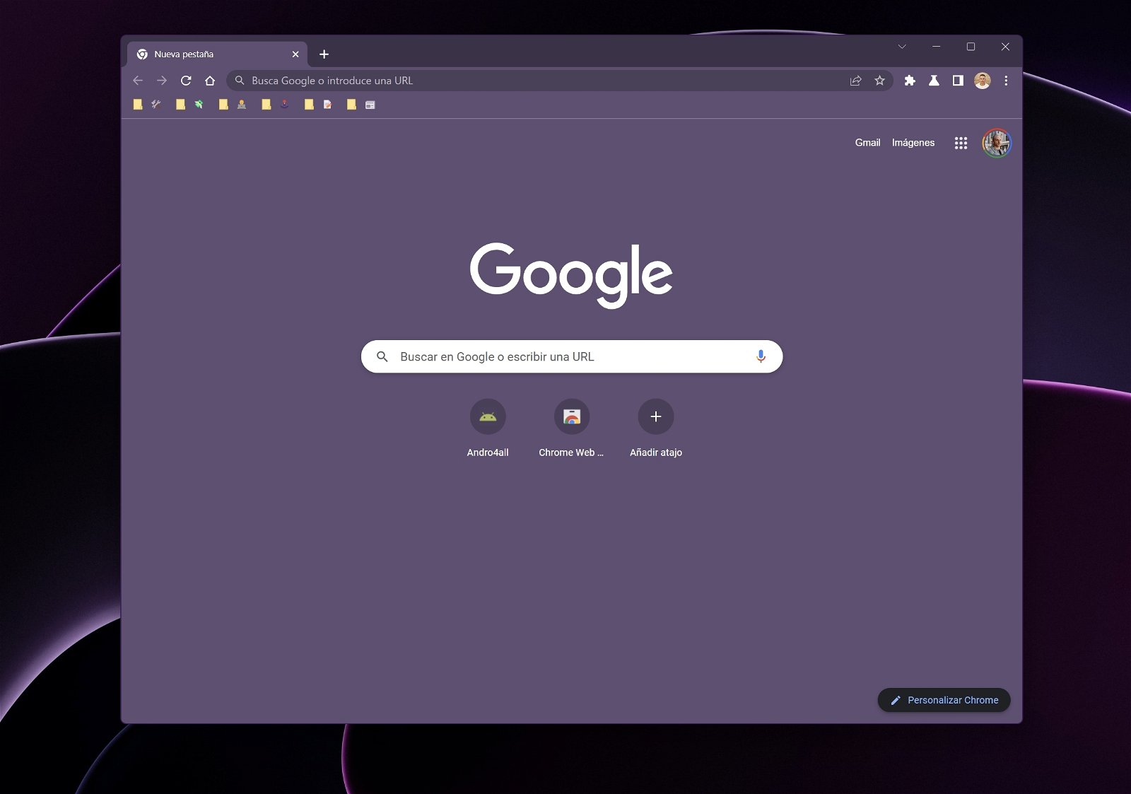 Chrome 109 con Material You en escritorio