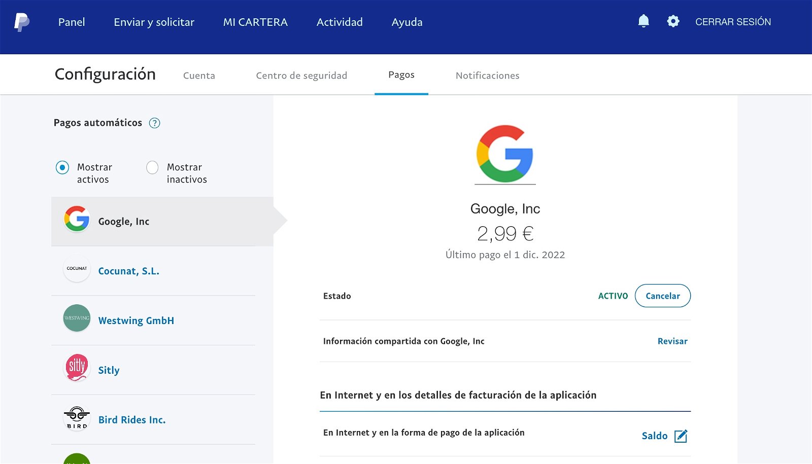 Cómo cancelar una suscripción de PayPal