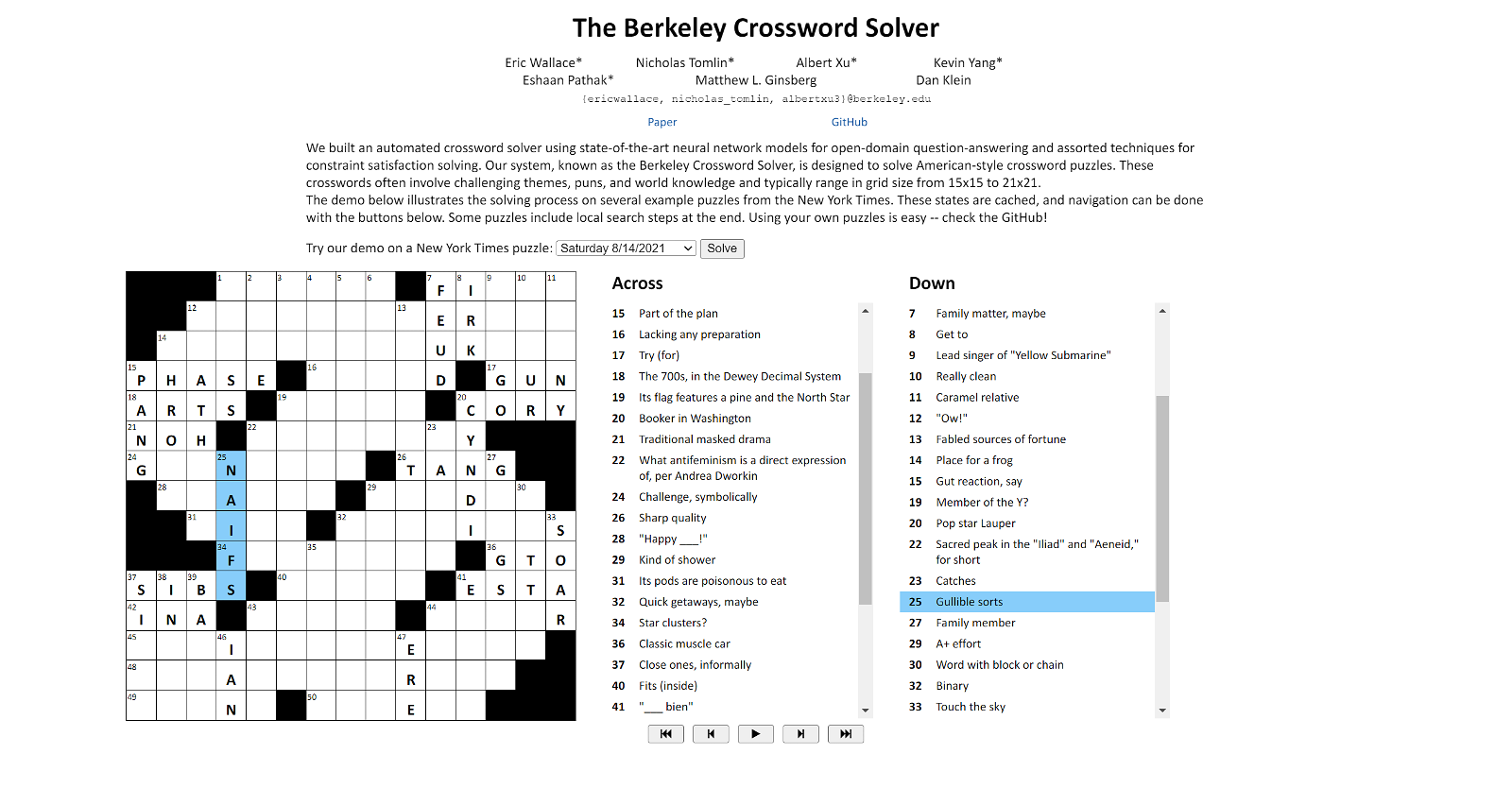 El solucionador de crucigramas del New York Times