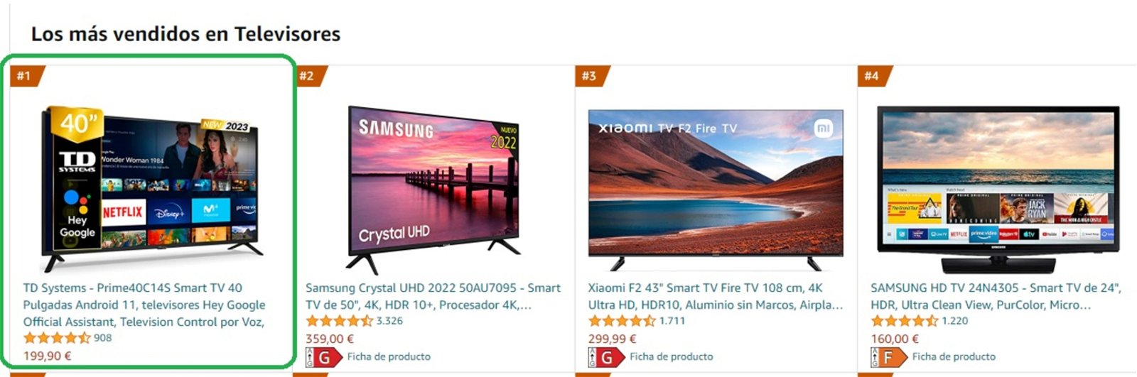 smart tvs mas vendidas