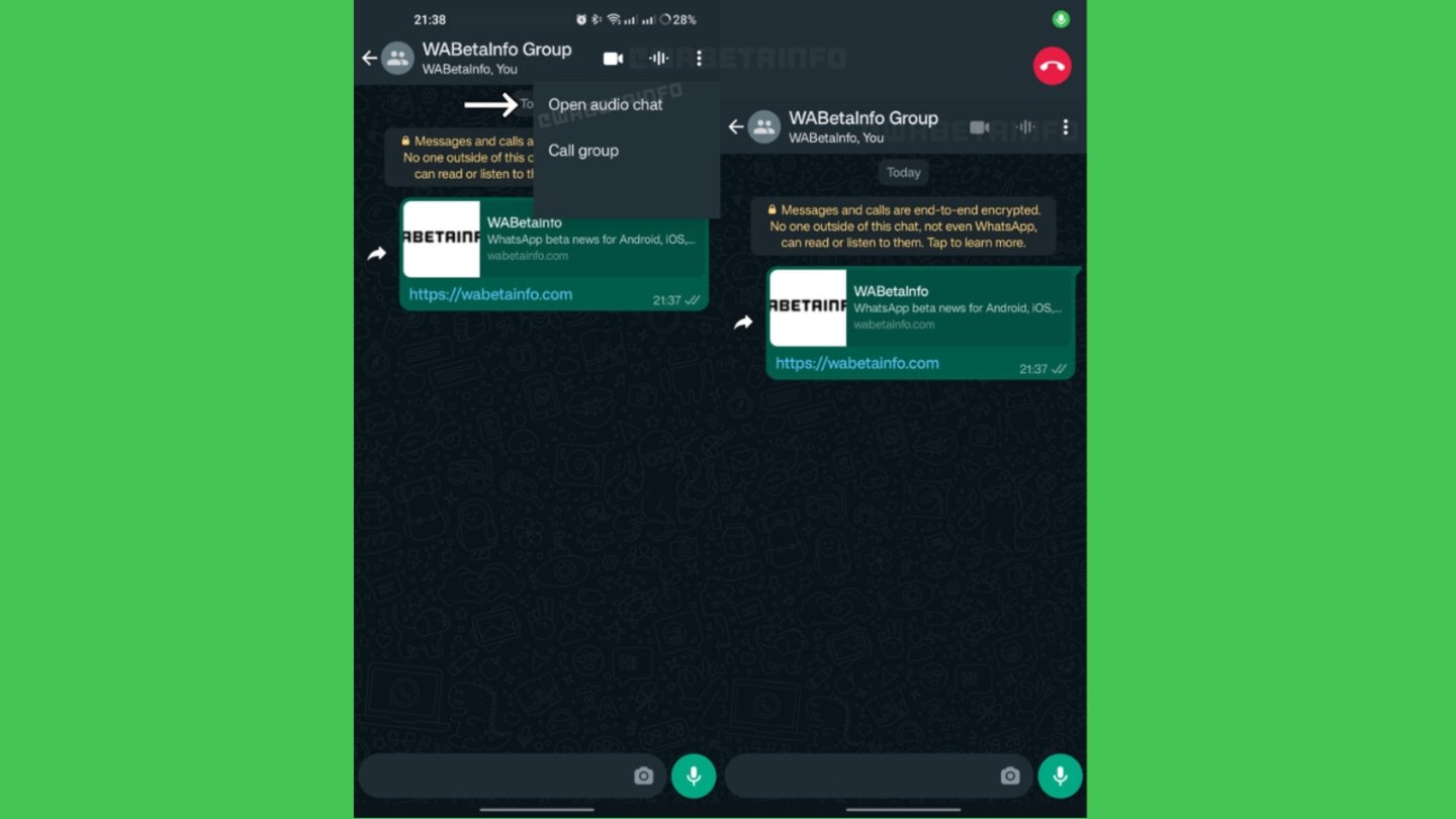 WhatsApp chats audio grupos-principal
