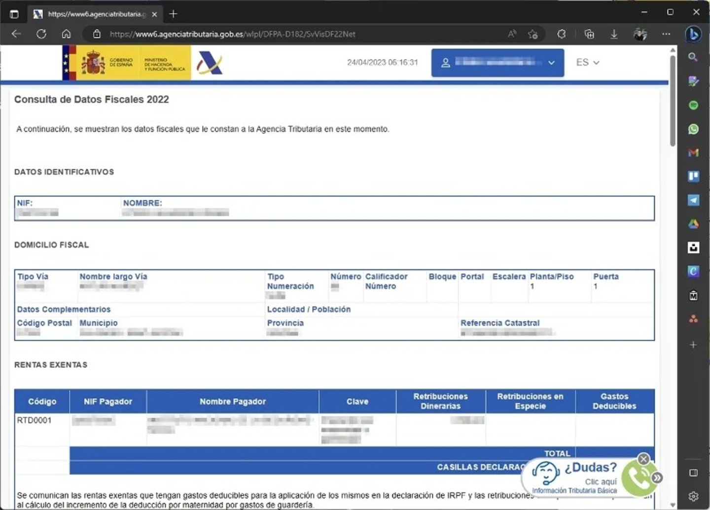 Datos fiscales Renta 2022: cómo consultarlos y rectificarlos