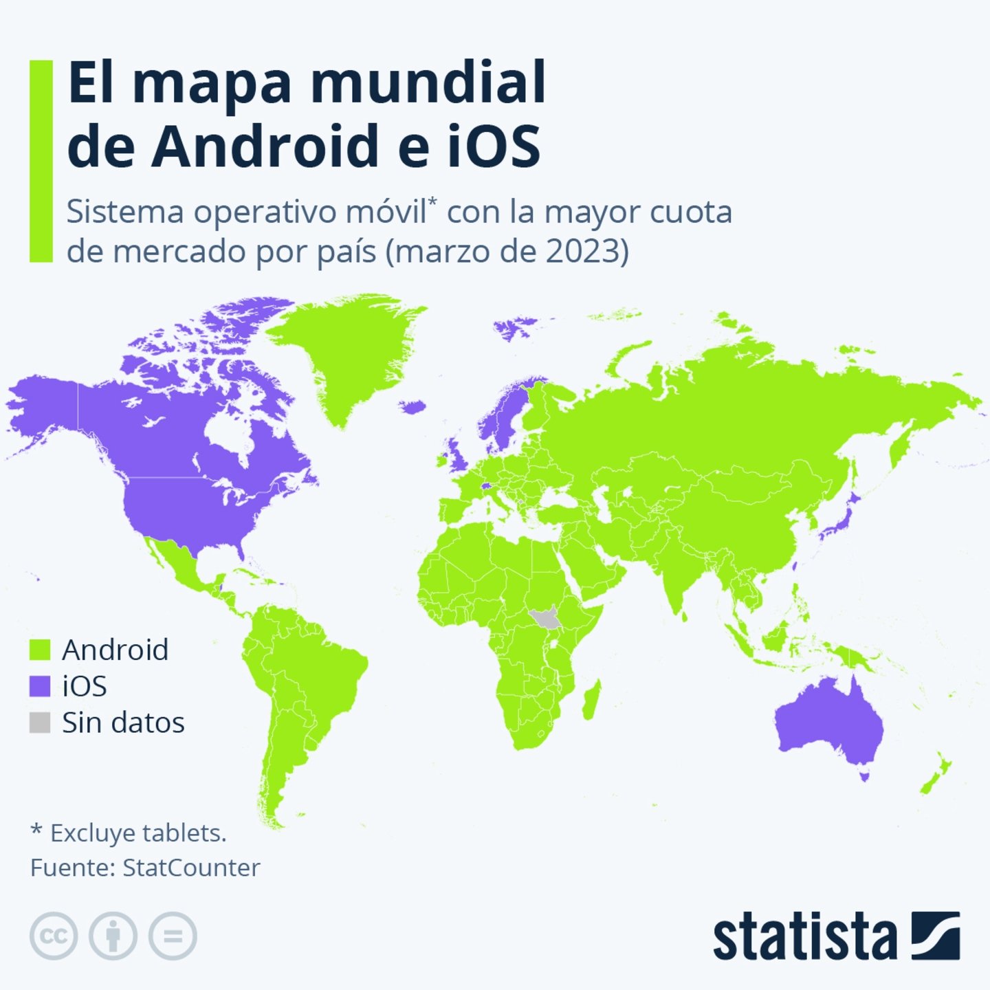 mapa mundial Android e iOS