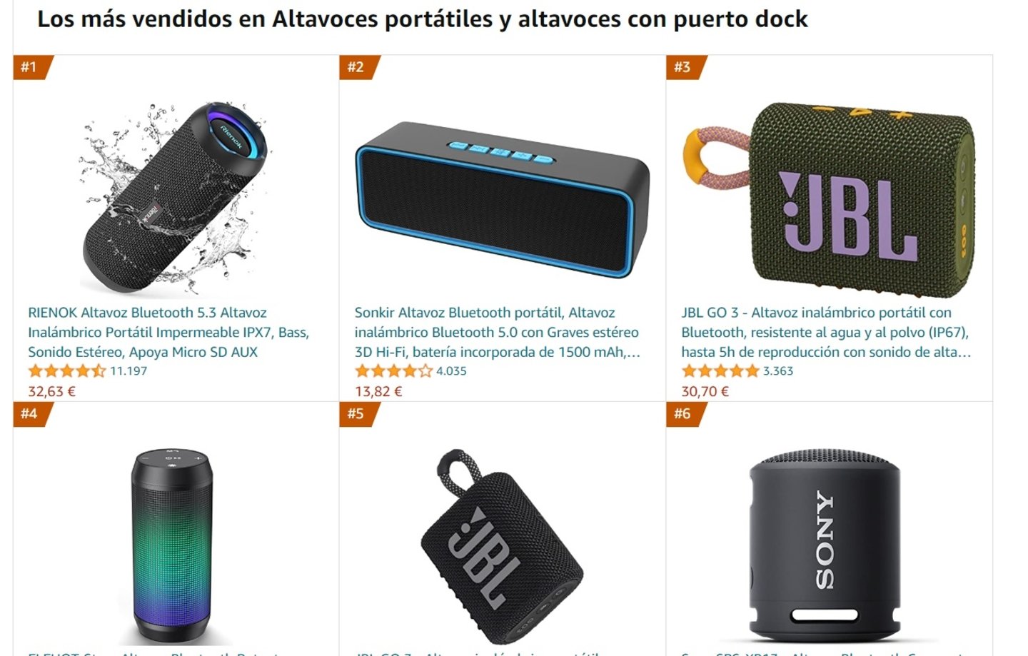 altavoces bt mas vendidos