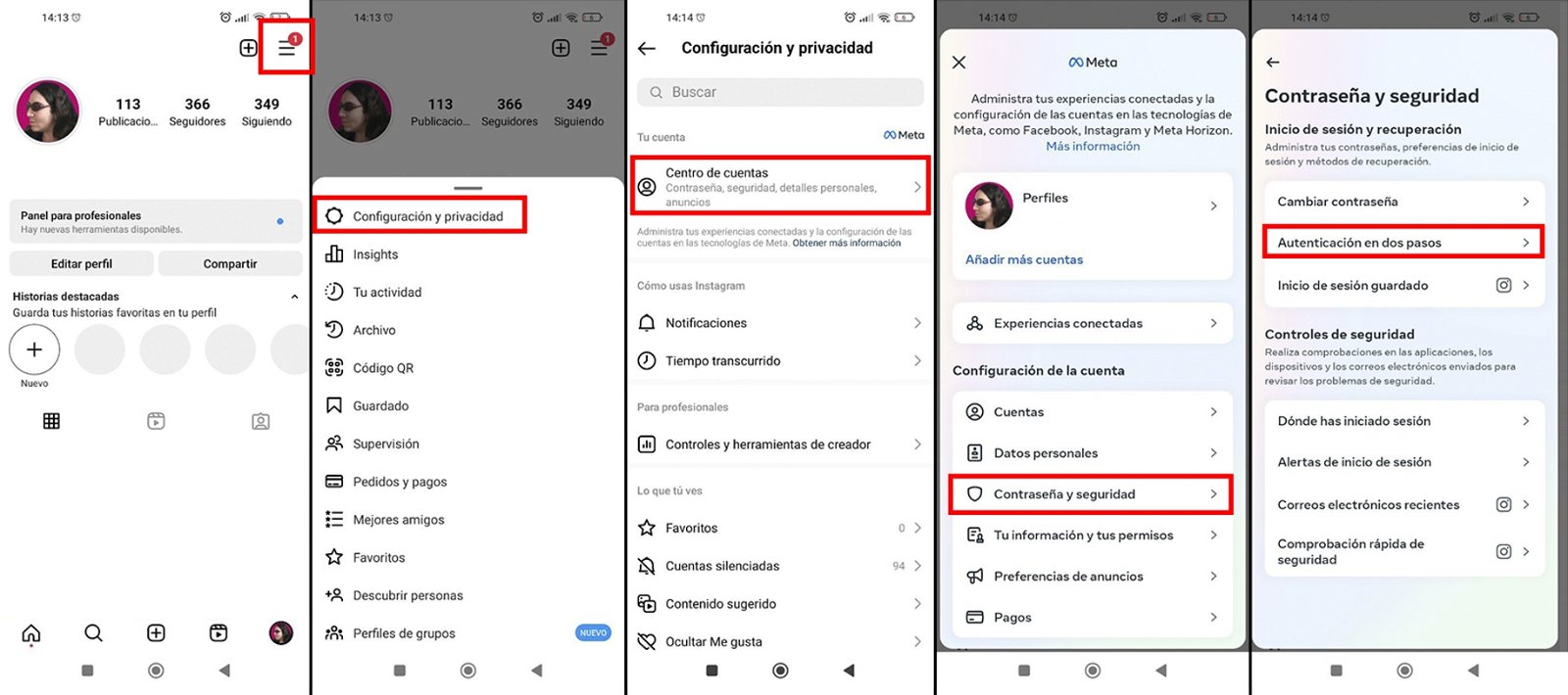 Todos los pasos a seguir para activar la autentificación en dos pasos de Instagram