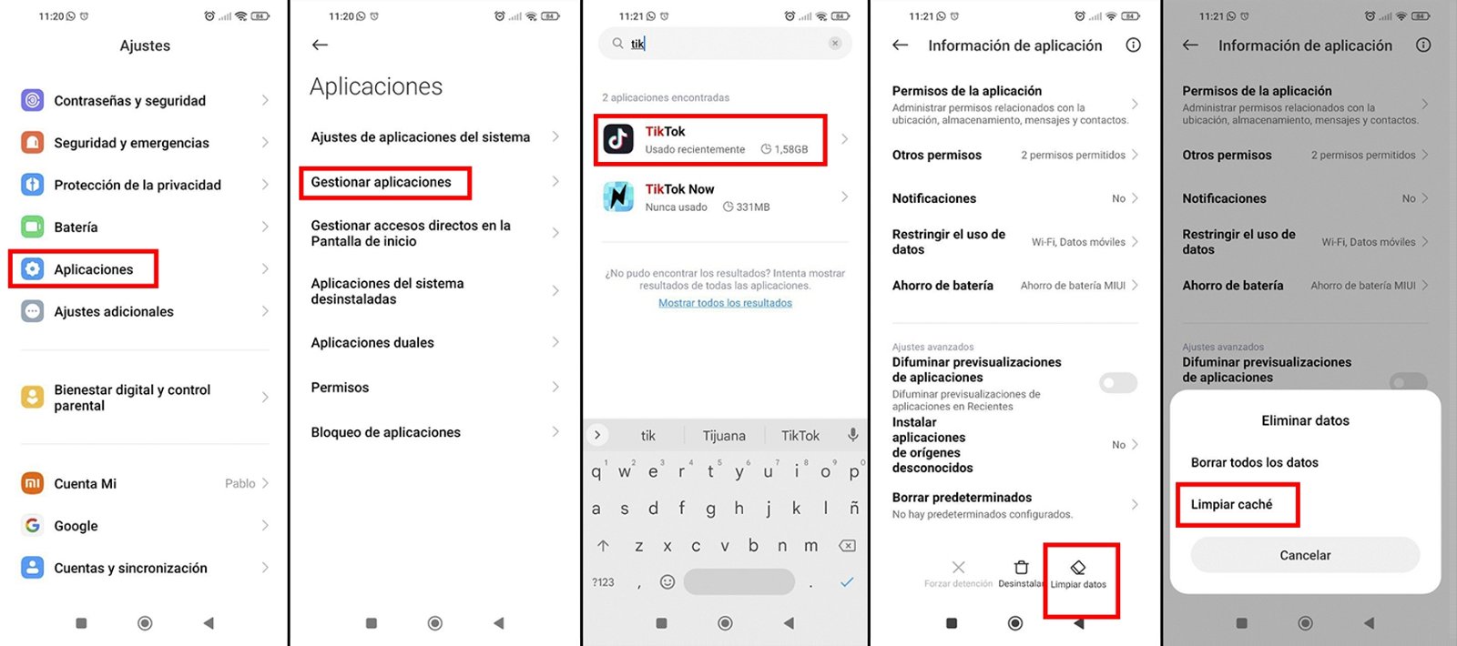 Tutorial de cómo borrar la memoria caché de TikTok
