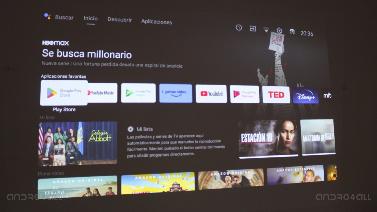 Android TV en el Xgimi Horizon Pro