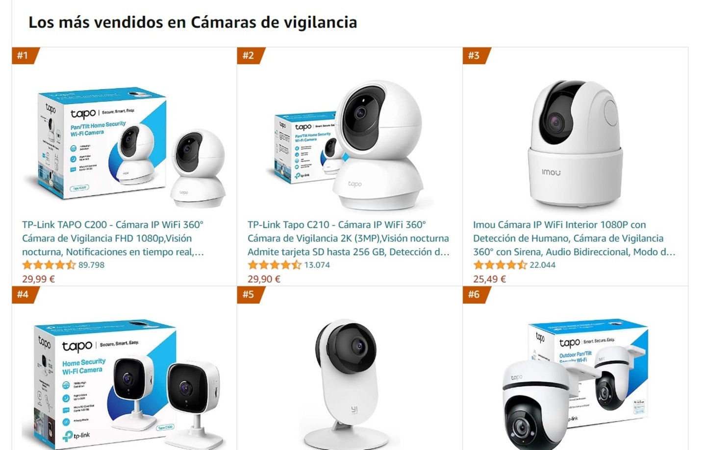 camaras vigilancia mas vendidas
