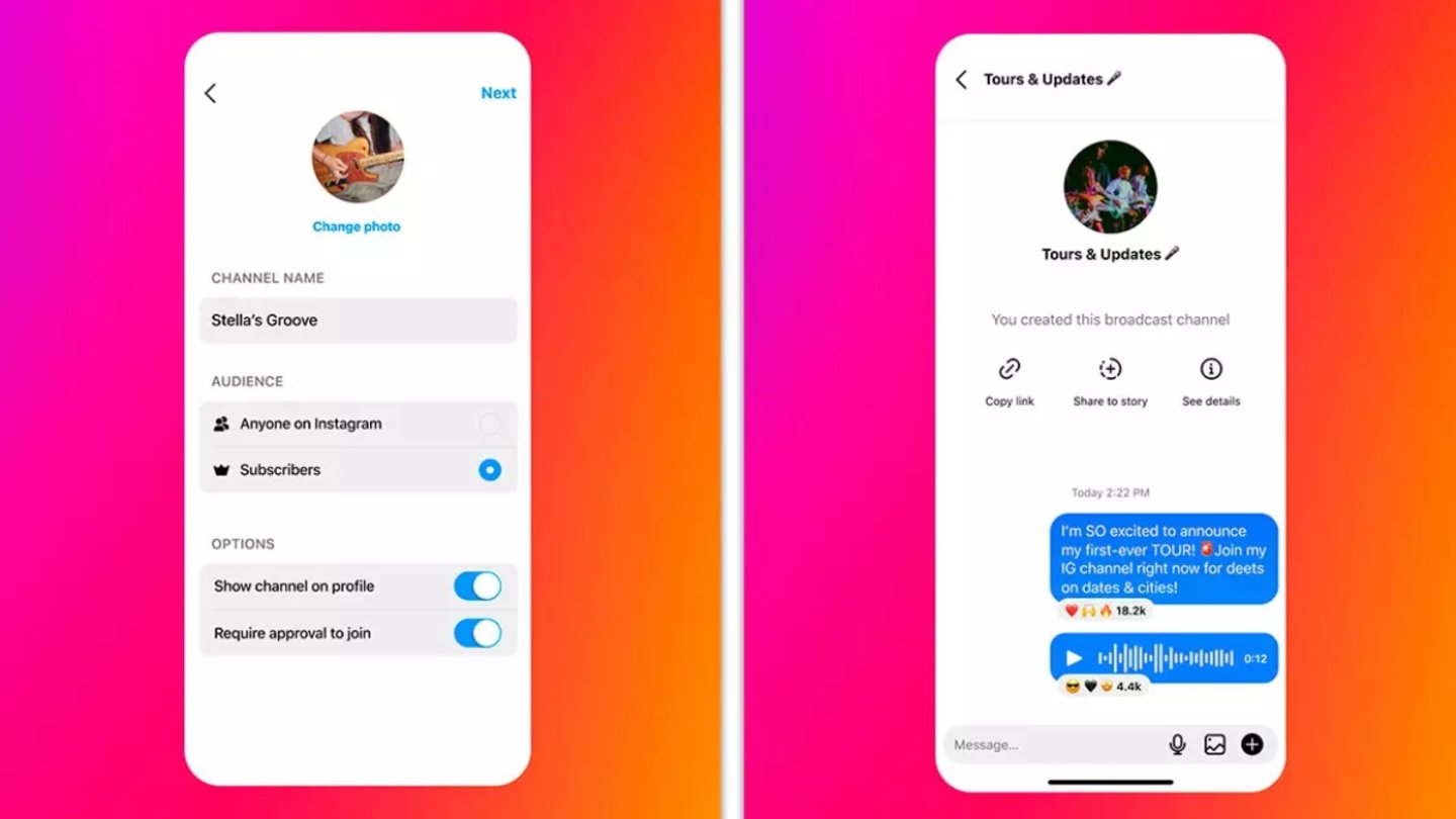 Pasos para crear canal de difusión en Instagram