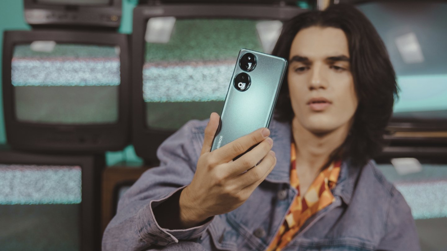 HONOR 90 verde trasera