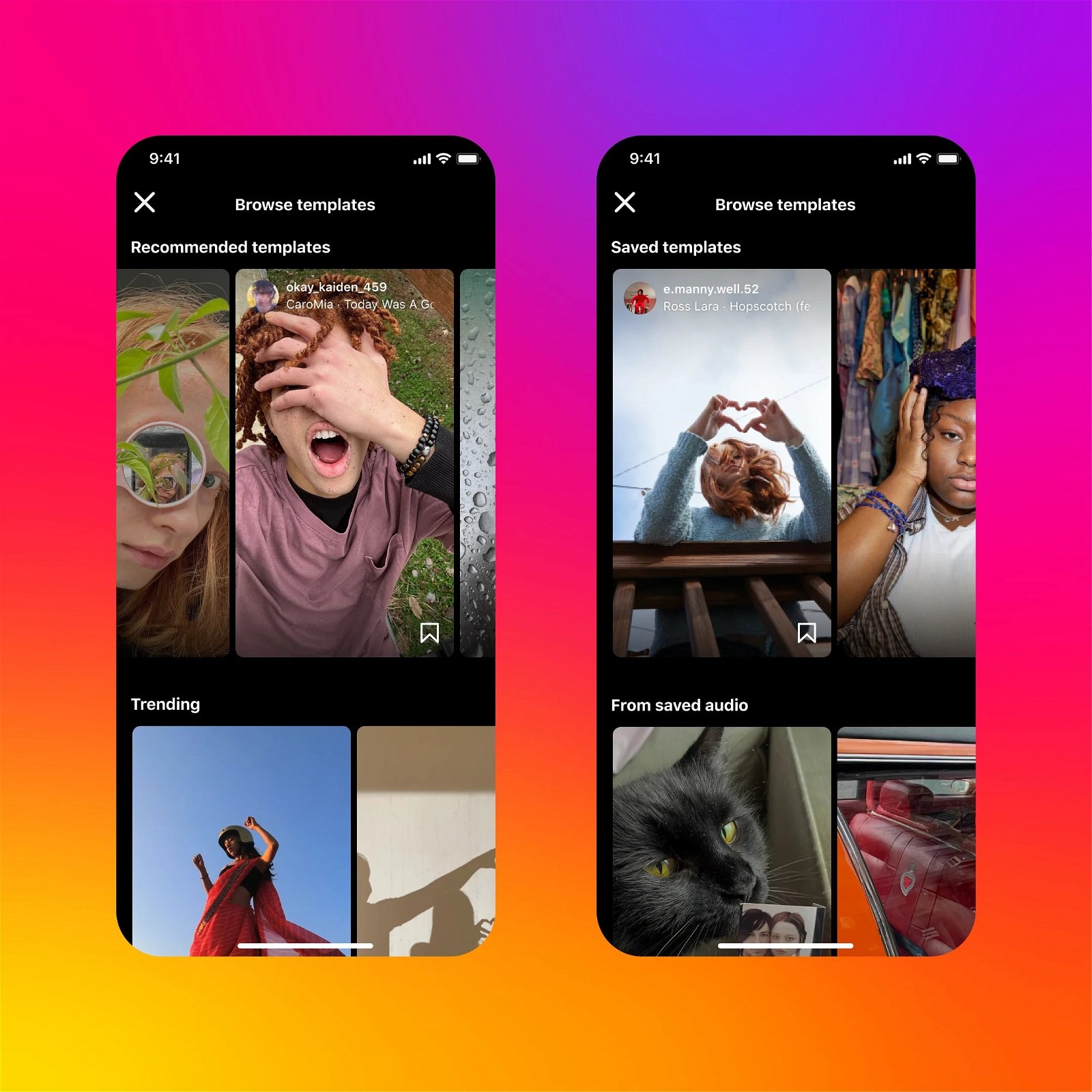 Plantillas de Reels en Instagram