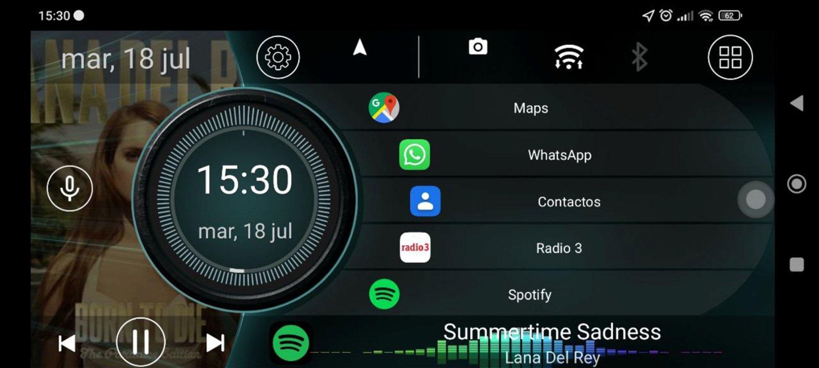 Algunas de las aplicaciones que puedes abrir en Car Launcher