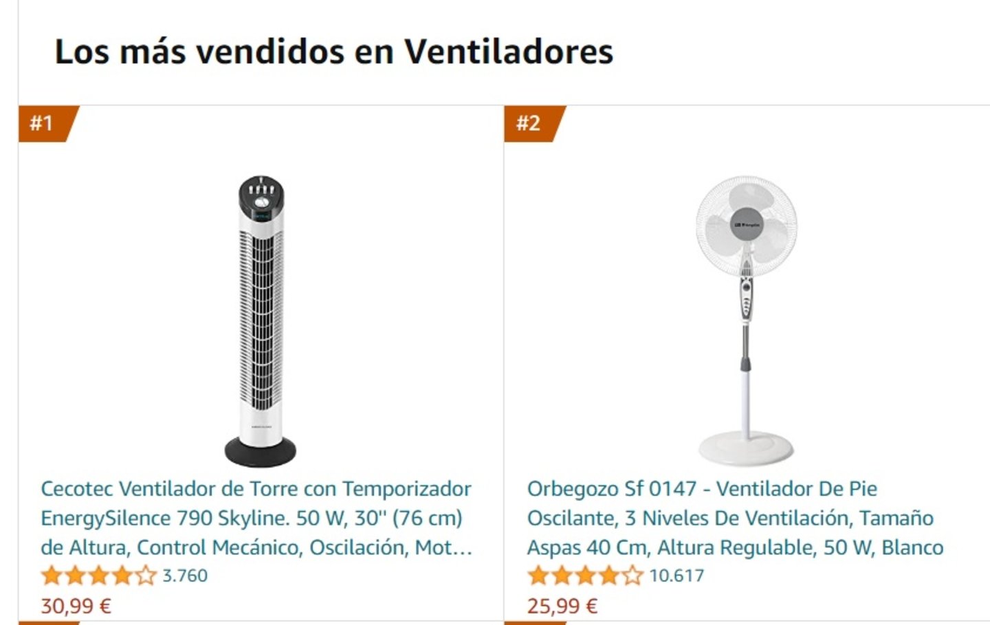 ventiladores mas vendidos amazon