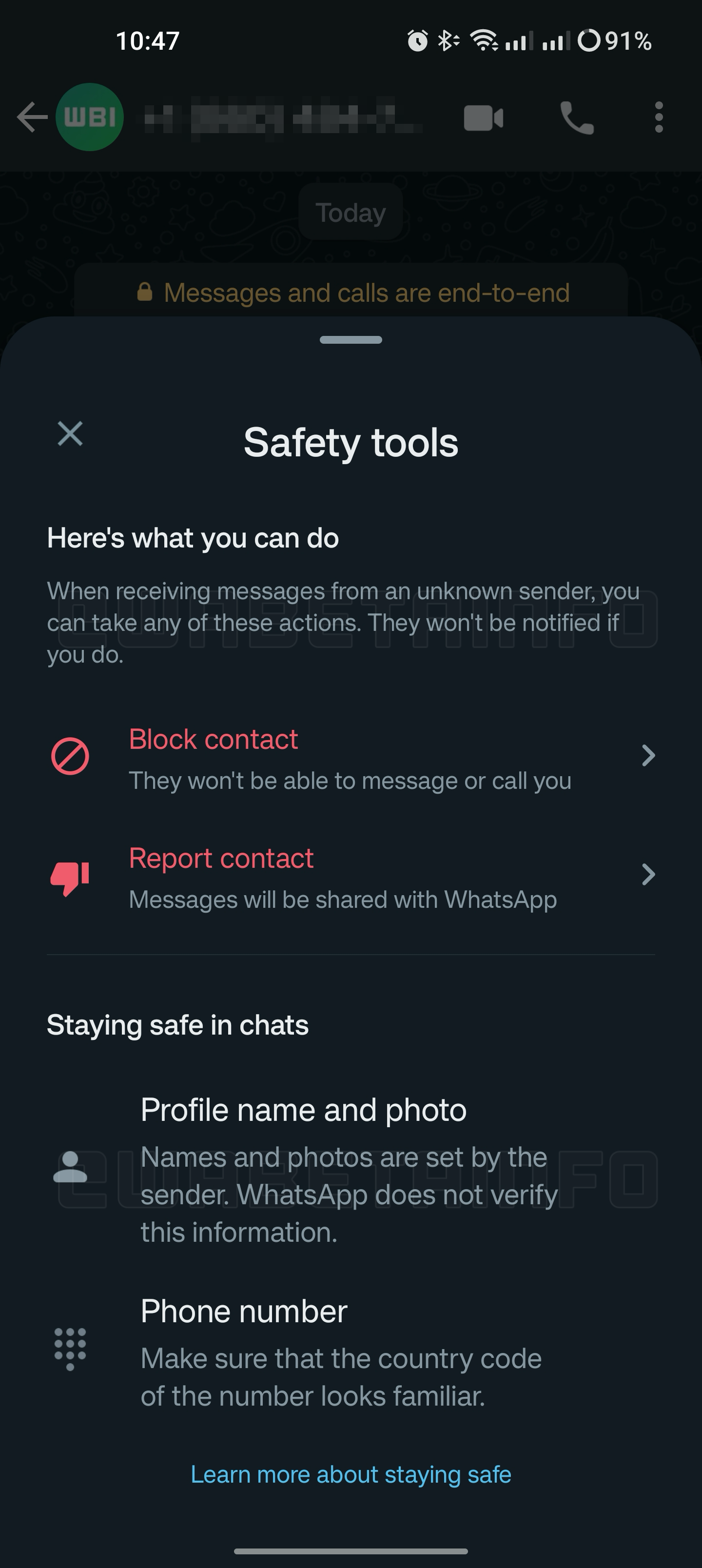 Este es el nuevo aviso de WhatsApp que verás cuando recibas un mensaje de un número desconocido