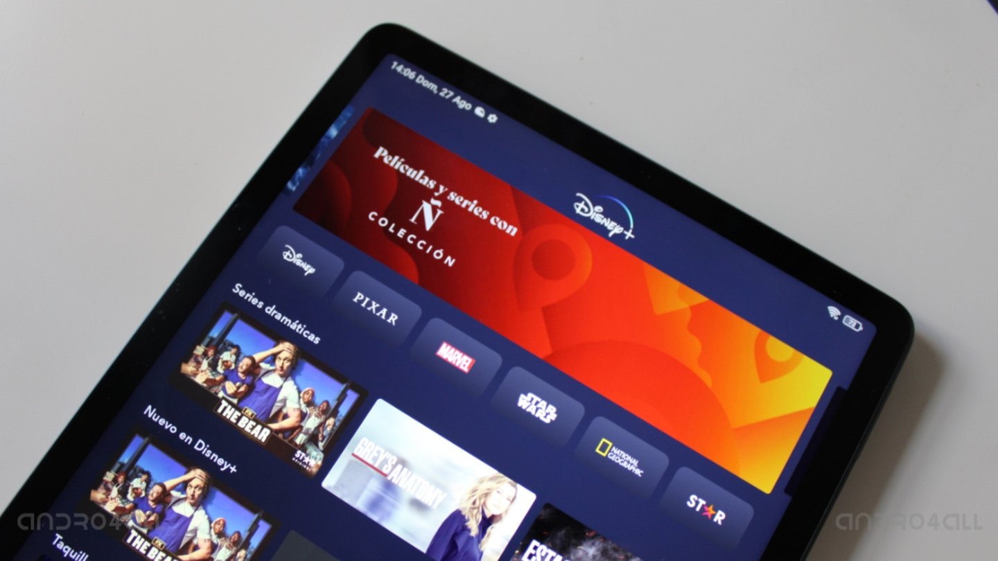 App Disney Plus en la Redmi Pad SE