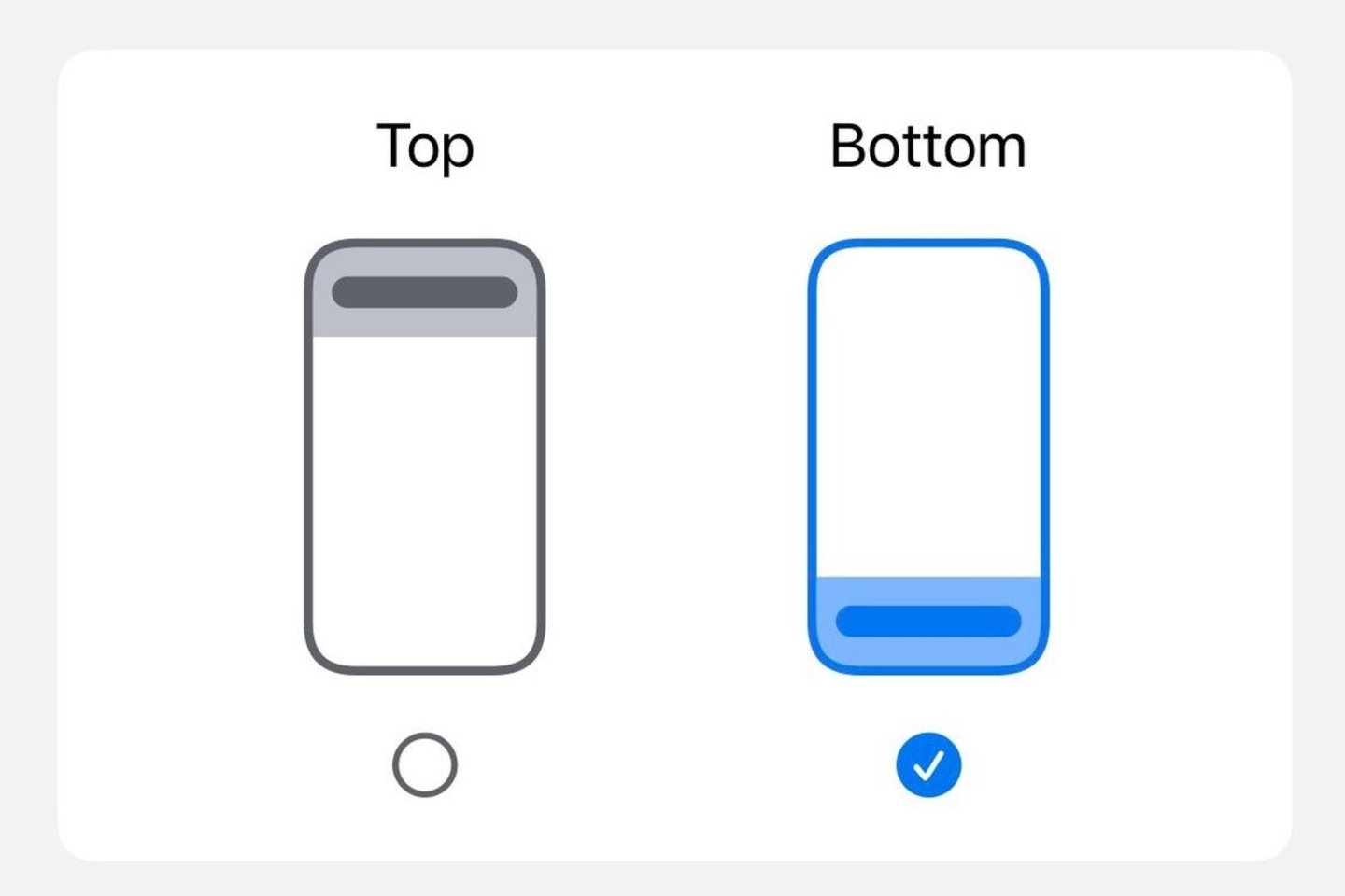 Barra de búsqueda inferior en Chrome para iOS