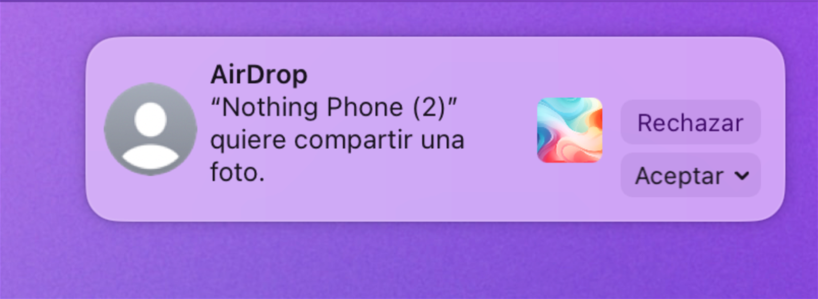 Envio de archivo por WarpShare
