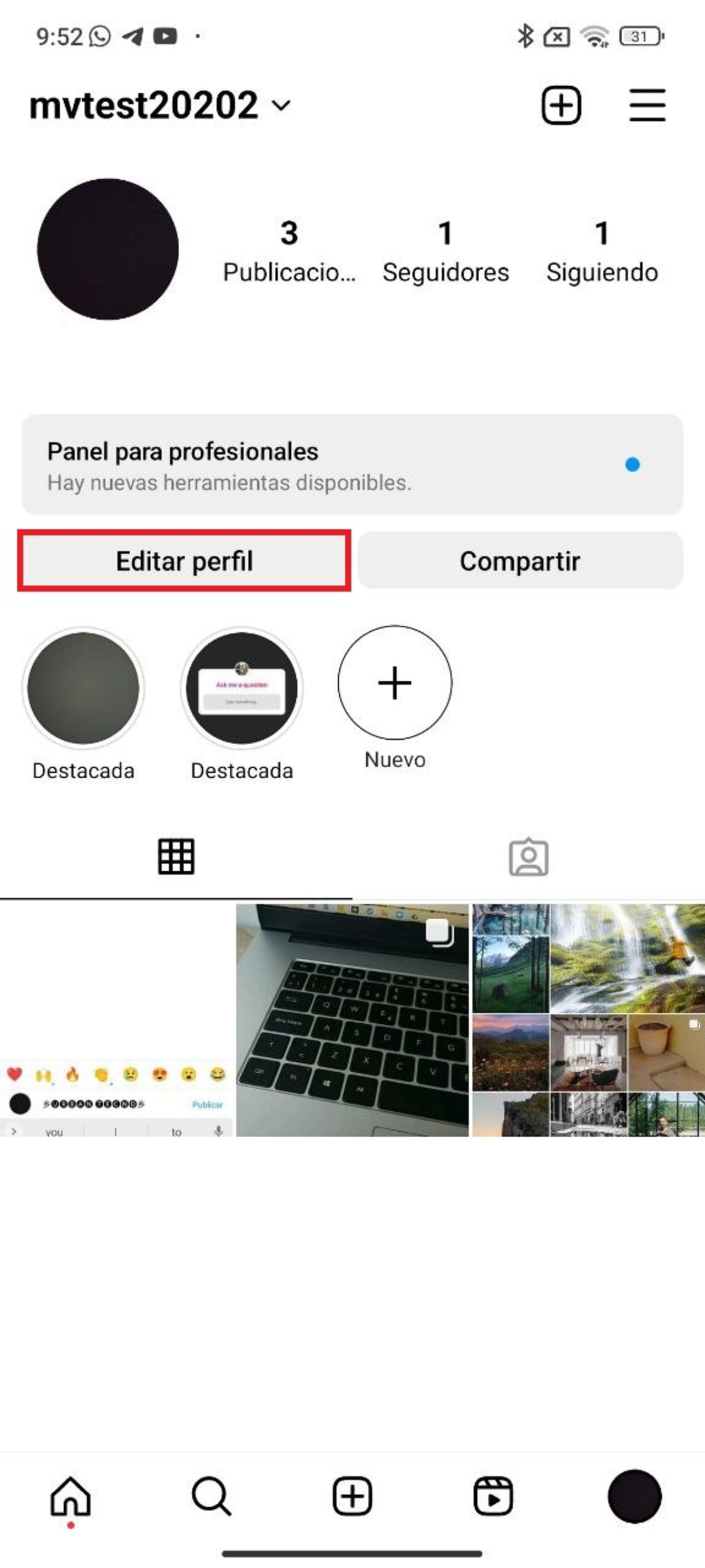 Cómo subir una foto de perfil dinámica a Instagram paso a paso