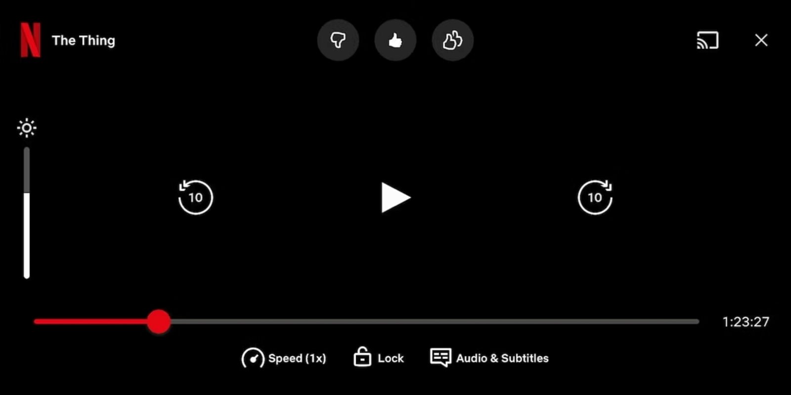 Una película reproduciéndose en Netflix
