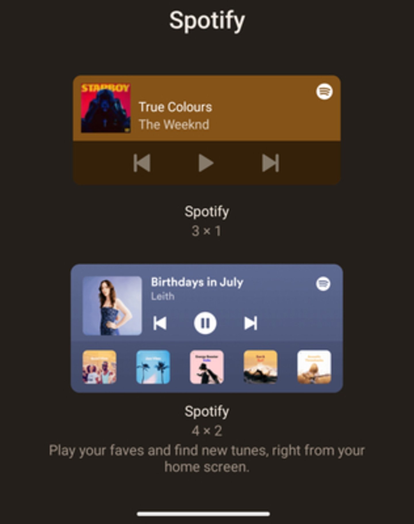 spotify widget