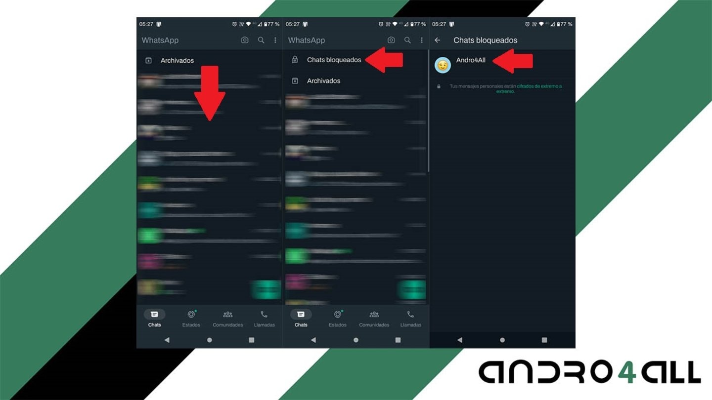 Ver chats bloqueados en WhatsApp
